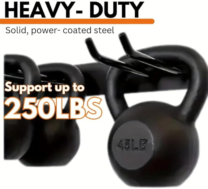 Garage Tool Organizer Wall Mount, 2Pack Folding Chair Storage Rack, Heavy Duty Garden Tool Holder for Hanging Shovel Rake Broom Ladder