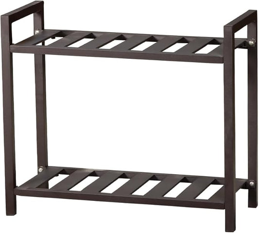 Versatile Indoor/Outdoor Plant Stand – High-Strength Aluminum with 300 LBS Load Capacity - Ideal Decor for Patios, Gardens, Living Rooms | L25.5 x W11.8 x H22 inches