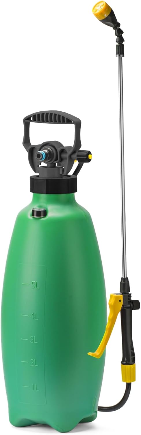 Aussie EzySpray™ 1.3 Gal No-Pump Garden Sprayer – Power Pouch™ Self-Pressurizing, Handheld with 4 Spray Patterns, Comfort Grip Wand, Chemical & Water Use