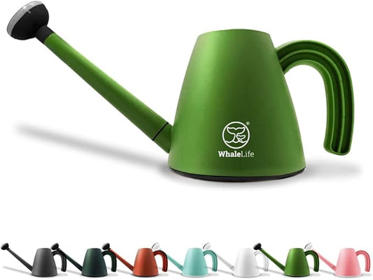 WhaleLife Indoor Watering Can for House Bonsai Plants (2.0L, Green)