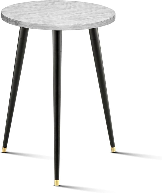 Plant Stand Indoor, Mid Century Wood Plant Stand Grey Plant Table for Flower Pots, Heavy Duty Metal Tall Plant Holder, Modern Home Decor Small Round Side End Table (11.8"x16")