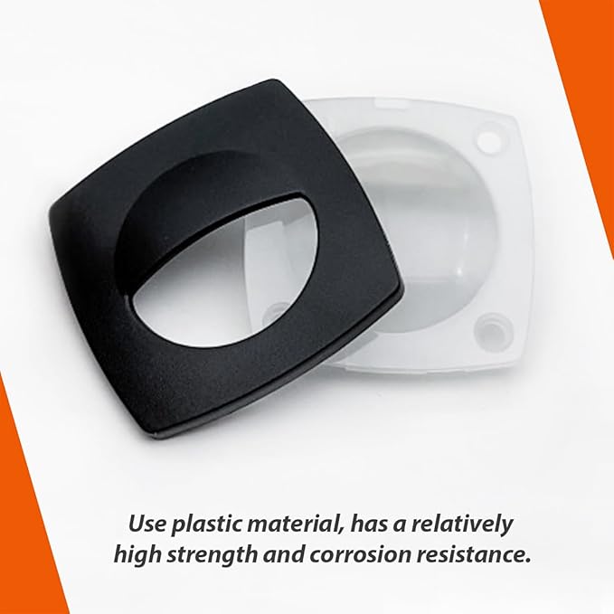 Dream lighting 12volt LED Black Recessed Companion Way Courtesy Light for Marine Ship Boat Cabin, RV Stair Step Light, Exterior Patio Garden Landscape Lighting –Square, Cool White, Pack of 6