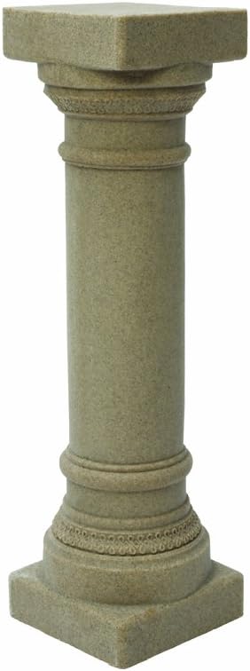 EMSCO Group 2300-1AZ Greek Column Statue – Natural Sandstone Appearance – Made of Resin – Lightweight – 32” Height