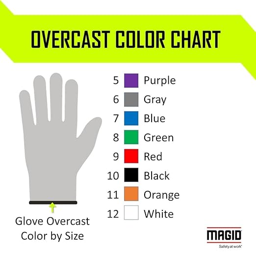 MAGID D-ROC ANSI A4 AeroDex Polyurethane Palm Coated Work Gloves, 12 Pairs, Size 6/XS, GPD482