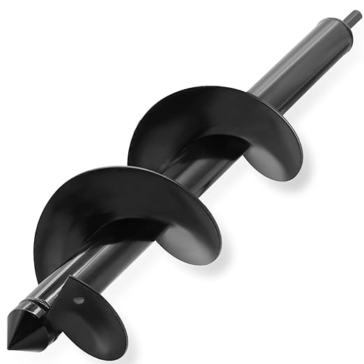 TCBWFY Auger Drill Bit for Planting 3.5"x16",Extended Length Garden Auger Spiral Drill Bit for Planting Bulbs Flowers,Planting Auger for Drill Post Hole Digger for 3/8”Hex