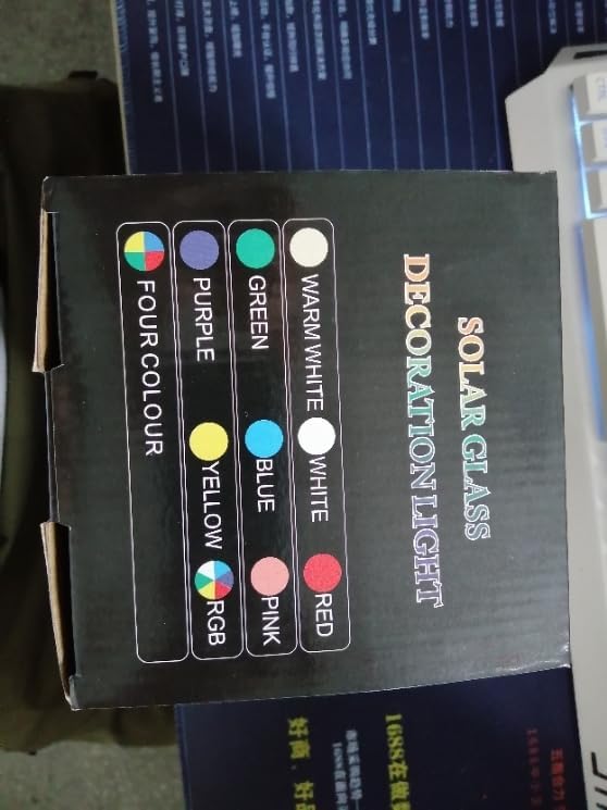 Hanging Outdoor Solar Lights, 30LED Cracked Glass Ball Decorative Lights,Solar Powered Waterproof Landscape with Handle for Tree Yard Garden Patio Fence Holiday Decor(Multicolor)