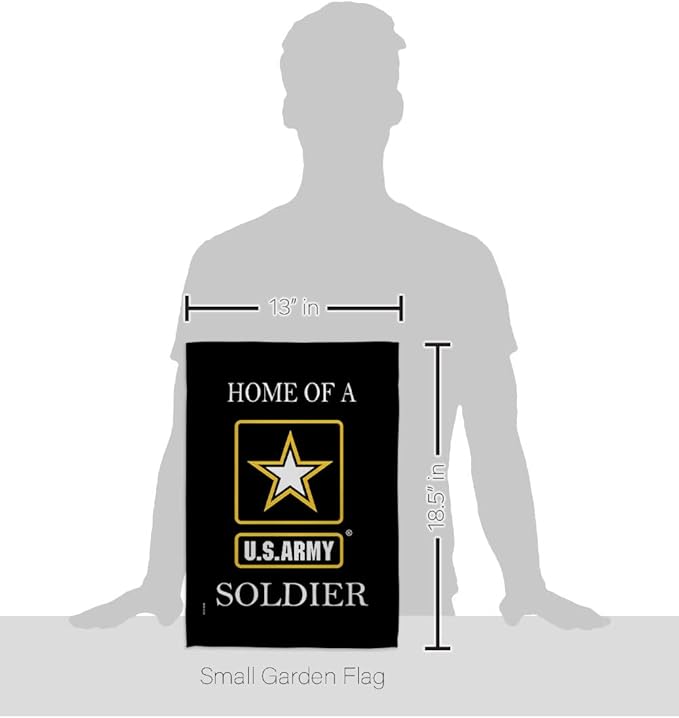 Army Soldier Dorm Decor Banner Wall Art Flag Pole Patio Lawn Garden Room Decorations Indoor Outdoor Tapestry Yard Signs Armed Forces American Military Veteran Retire Official Made In USA