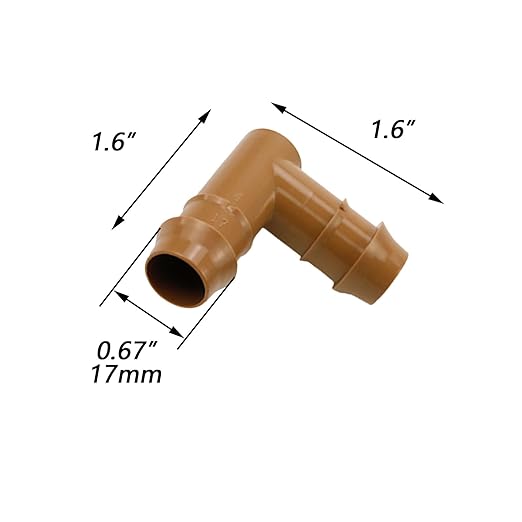 Dnyta 20pcs 1/2 Inch Drip Irrigation Elbow Fittings Elbow Connector (17mm) Drip Irrigation Fittings for Most 1/2" Irrigation Tubing or Sprinkler Systems