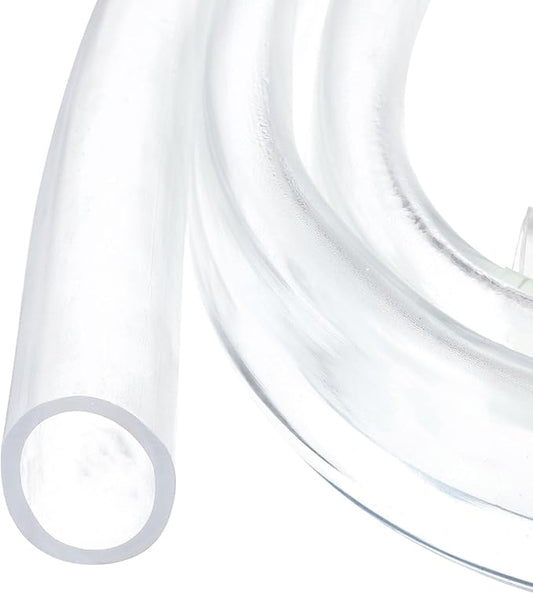 1" x 1 1/4" Clear Plastic PVC Tubing 5ft Flexible Hybrid Vinyl Tube, [for Garden Irrigation, Water Hose, Fish Tank, Aquarium] - 25.4x31.8mm