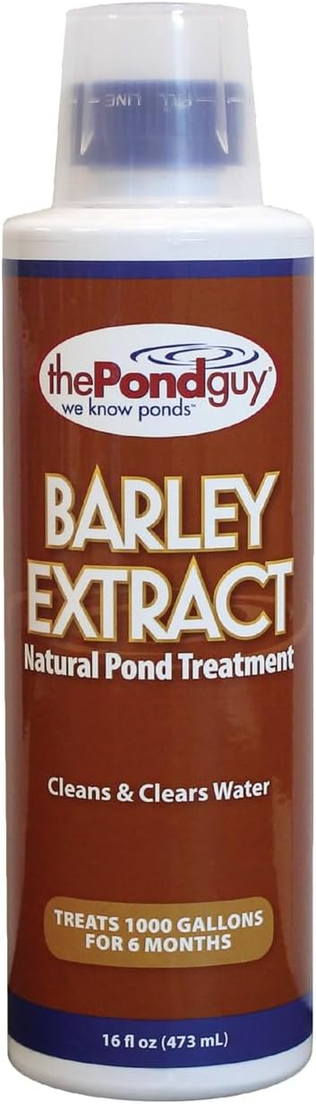 The Pond Guy Barley Extract Natural Liquid Treatment for Ponds and Water Gardens, Safe for Koi Fish and Plants, Natural Solutions for Clear Pond Water - 16 Ounces
