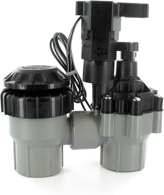 Rainbird Plastic ASVF Series Electric Valve with Flow Control and Atmospheric Backflow Preventer, 1"/24 VAC