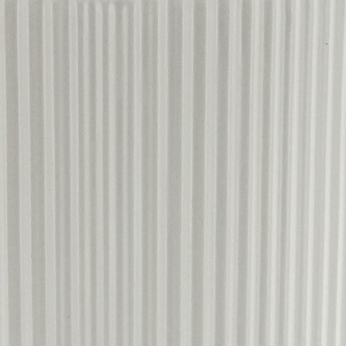 Amazon Basics Fluted Ceramic Round Planter, 8-Inch, White