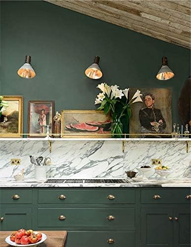 Dimoon 236''x17.7'' Green Peel and Stick Wallpaper Contact Paper Modern Self Adhesive Wall Paper Removable Renter Friendly Textured Solid Color Shelf Cabinet Vinyl Roll (236''x17.7'',Dark Green)