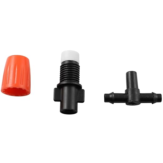 Atomizing Nozzle RLECS 25PCS Irrigation System Misting Automatic Watering Garden Hose Spray Adjustable Garden Irrigation Nozzles with Tee Joints for Greenhouse Vegetable Irrigation