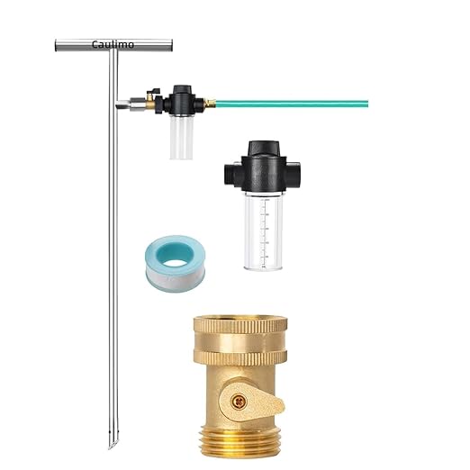 [Upgrade Design] Tree Watering Spike,Caulimo Deep Root Watering Tool Root Waterer Root Irrigator Tree Watering System Root Feed for Plants Trees Bushes Shrubs Made of Stainless Steel with Brass Valve