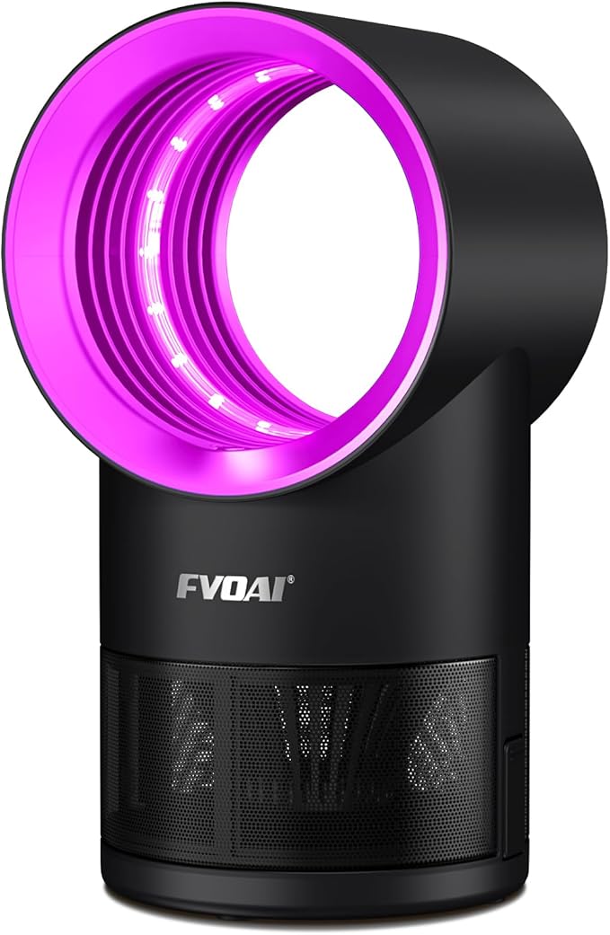 Fruit Fly Trap for Indoors, Fly Traps Indoor for Home Bug Zapper Indoor Insect Trap with Time Setting,Suction, Bug Light & 1 Pcs Sticky Glue Boards (Pink)