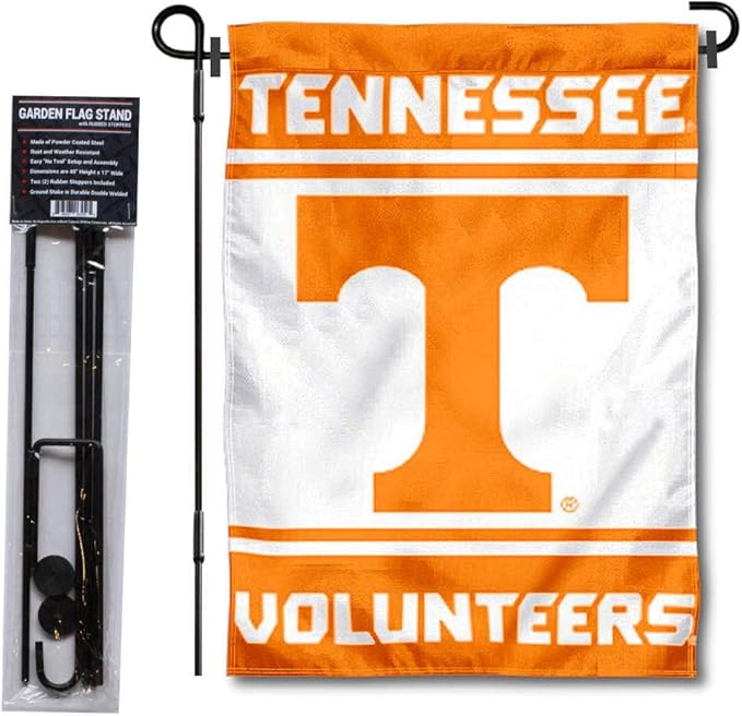 College Flags & Banners Co. Tennessee Volunteers Garden Flag with Stand Holder