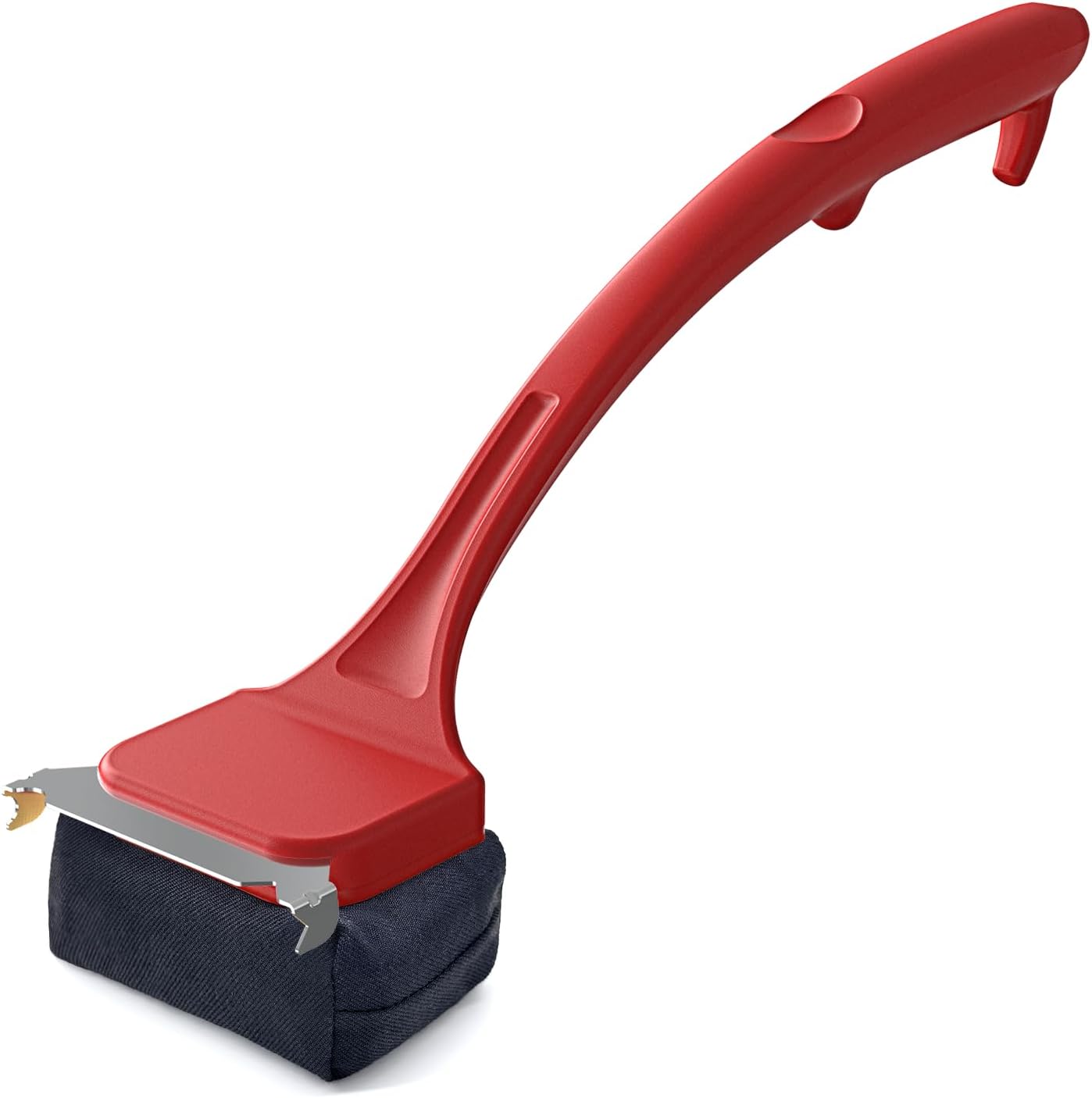 Grill Brush for Outdoor Grill, 18" Bristle Free Steam Grill Brush with SuS304 Stainless Steel Scraper, Grilling Accessories Fit for All Types Grill, Heat-Resistant & Easy to Clean, Black