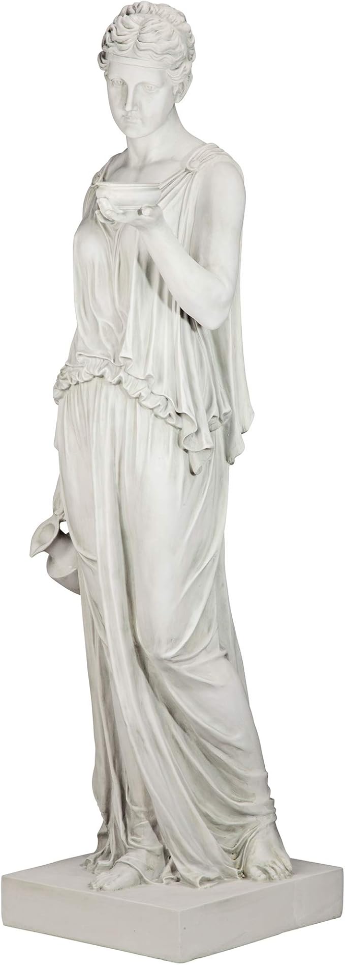 Design Toscano Hebe Greek Woman Patron of Youth Indoor/Outdoor Garden Statue, Estate Size, 62 inches tall, Cast Stone Resin, Antique Stone Finish