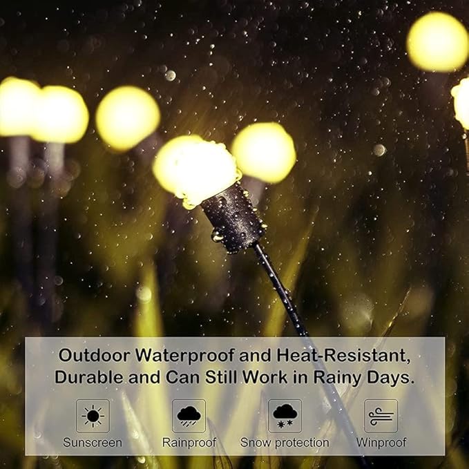 ANTQUE 10 Pack 8LED Solar Garden Lights, New Upgraded Swaying Starburst Solar Garden Lights, Vibrant Garden Lights Waterproof Solar Outdoor Lights, Yard Patio Pathway Decoration