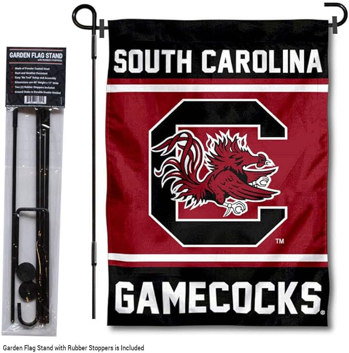 College Flags & Banners Co. South Carolina Gamecocks Garden Flag with Stand Holder