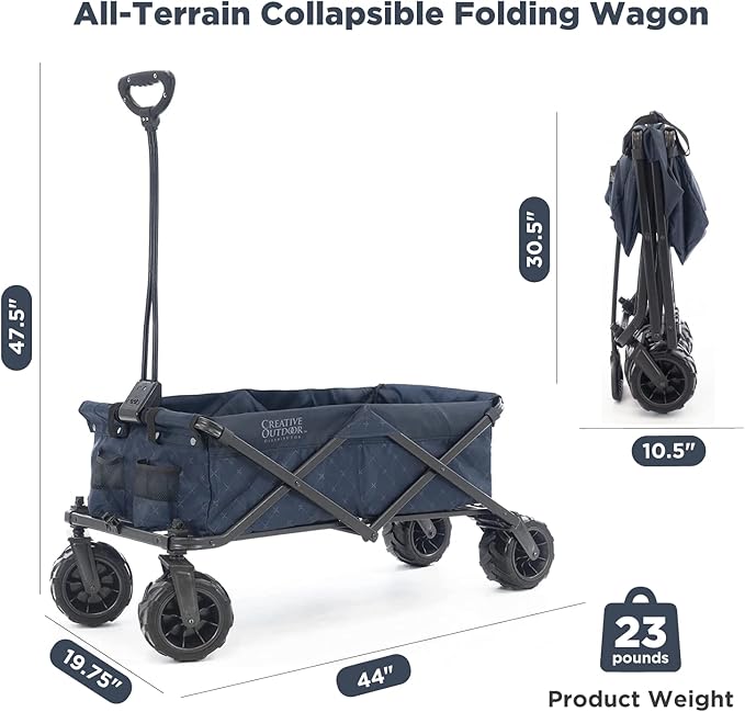 Creative Outdoor Original Folding Wagon All-Terrain Wheels