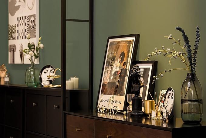 Dimoon 394''x17.7'' Green Peel and Stick Wallpaper Contact Paper Modern Self Adhesive Wall Paper Removable Renter Friendly Textured Solid Color Shelf Cabinet Vinyl Roll (394''x17.7'',Leaf Green)