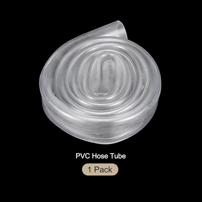 1" x 1 1/4" Clear Plastic PVC Tubing 5ft Flexible Hybrid Vinyl Tube, [for Garden Irrigation, Water Hose, Fish Tank, Aquarium] - 25.4x31.8mm