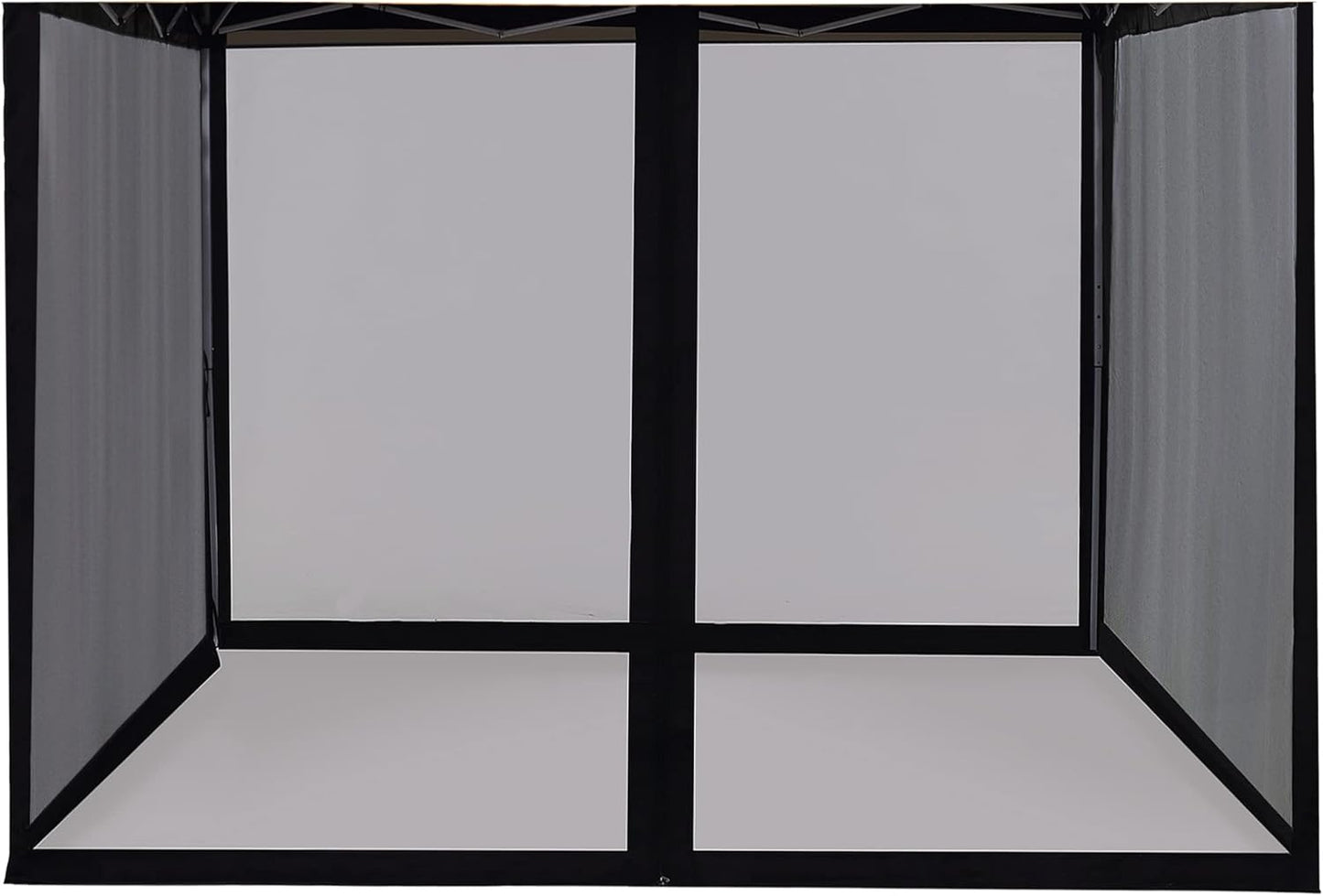 10'x10' Mosquito Netting for Patio with Zipper, Outdoor Replacement Mesh Sidewall Netting for Porch/Patio/Canopy/Gazebo (Mosquito Netting Only, Black)