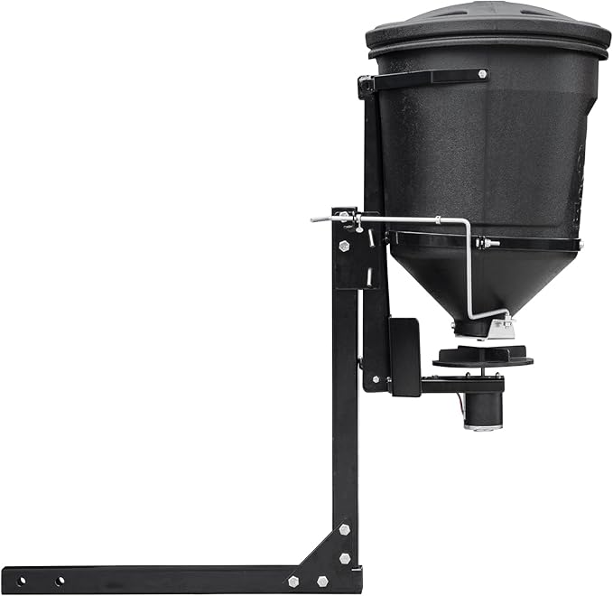 Buyers Products UTVS16 UTV Broadcast Spreader For Salt, Grass Seed, Fertilizer, Deer Feeder Seed and More, 150 lb. Capacity with Lid, UTV All Season Spreader