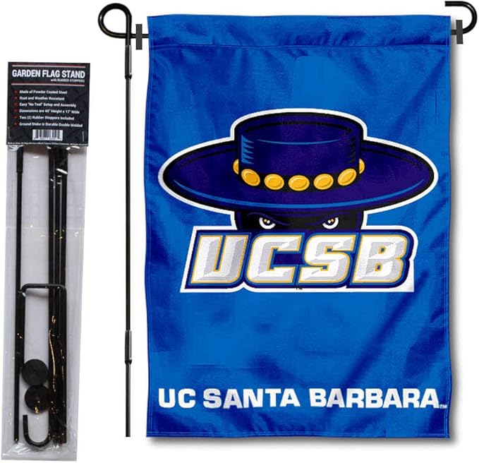 College Flags & Banners Co. UC Santa Barbara Gauchos Garden Flag with Stand Holder
