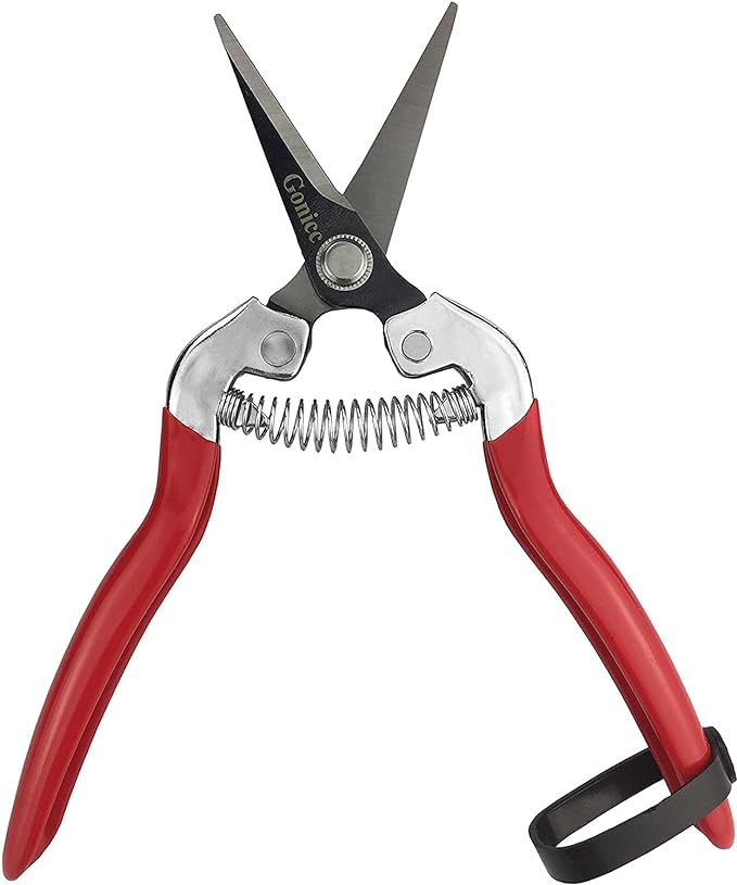gonicc Professional Micro-Tip Pruning Snip (GPPS-1008), Small Garden Hand Pruner & shears For Arranging Flowers, Trimming Plants & Hydroponic Herbs, And Harvesting Fruits & Vegetables.