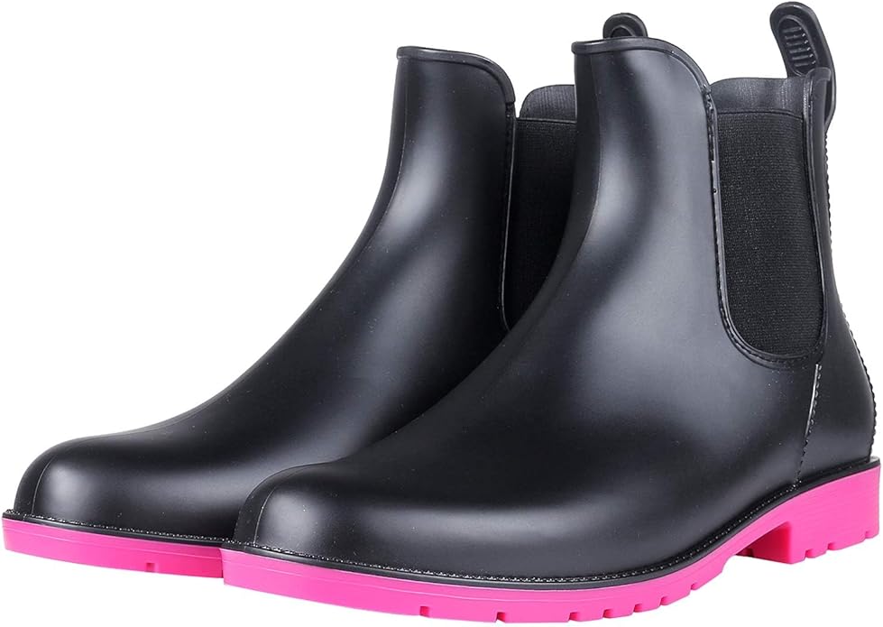 Asgard Women's Ankle Rain Boots Waterproof Chelsea Boots