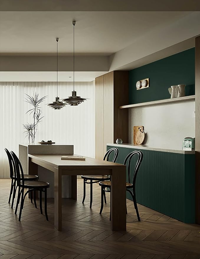 Dimoon 118''x15.7'' Emerald Dark Skin Peel and Stick Wallpaper Contact Paper Modern Self Adhesive Wall Paper Removable Renter Friendly Textured Solid Vinyl Roll (118''x15.7'',Emerald Dark Skin)