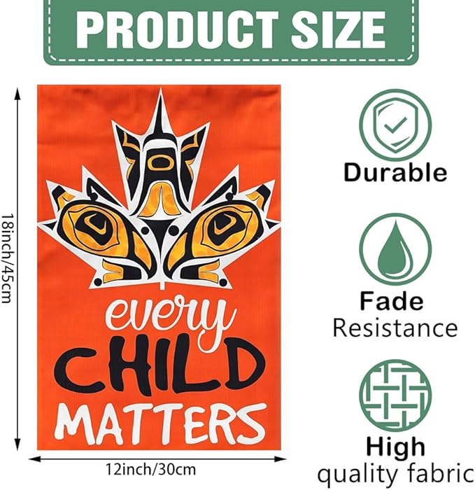 Canada Orange Indigenous 12x18 Inch Garden Flag Banner
