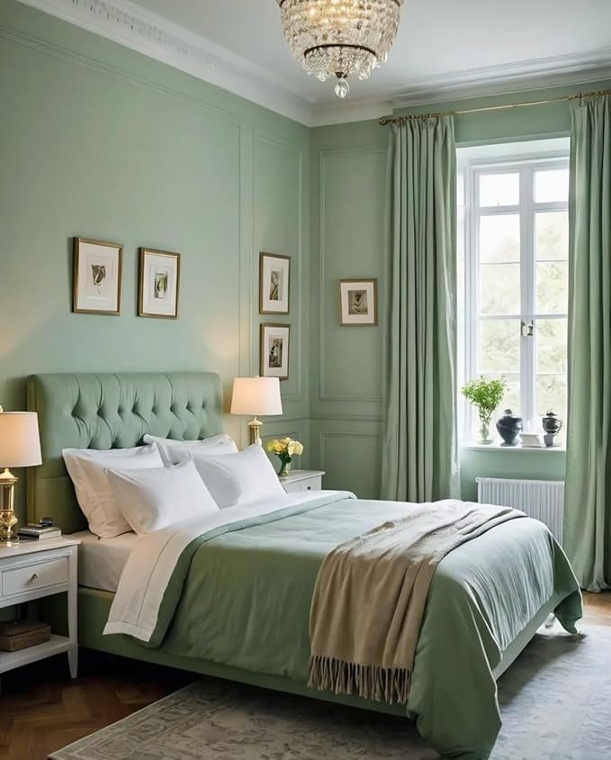 Dimoon 394''x17.7'' Green Peel and Stick Wallpaper Contact Paper Modern Self Adhesive Wall Paper Removable Renter Friendly Textured Solid Color Shelf Cabinet Vinyl Roll (394''x17.7'',Light Green)