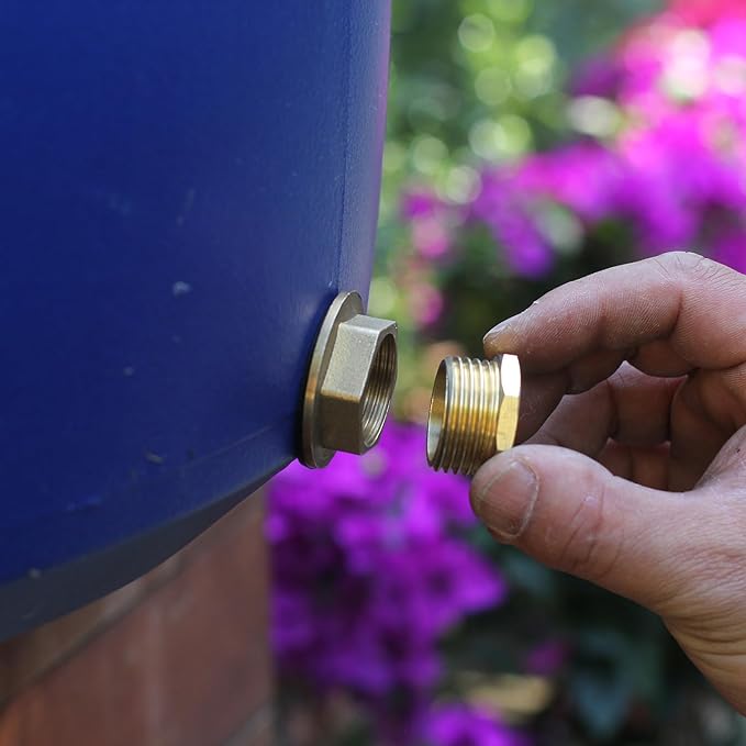 3/4" GHT Male Brass Pipe Plug Outer Garden Hose Male Threaded End Cap Plug Garden Irrigation Pipe Fittings Water Tubing Stopper （6 PCS）