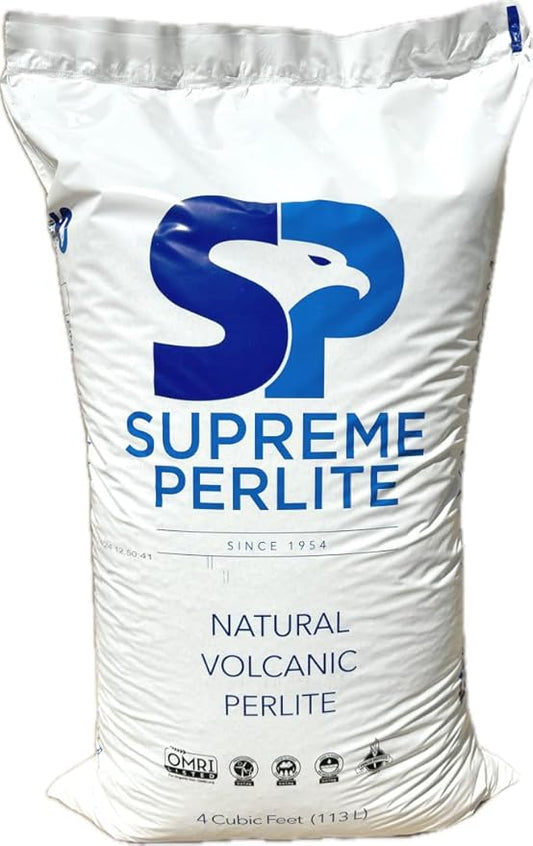 Supreme Horticulture Coarse Grade Perlite 4 Cubc Foot 113 Liters 120 Quarts - Indoor & Outdoor Use Coarse Grade