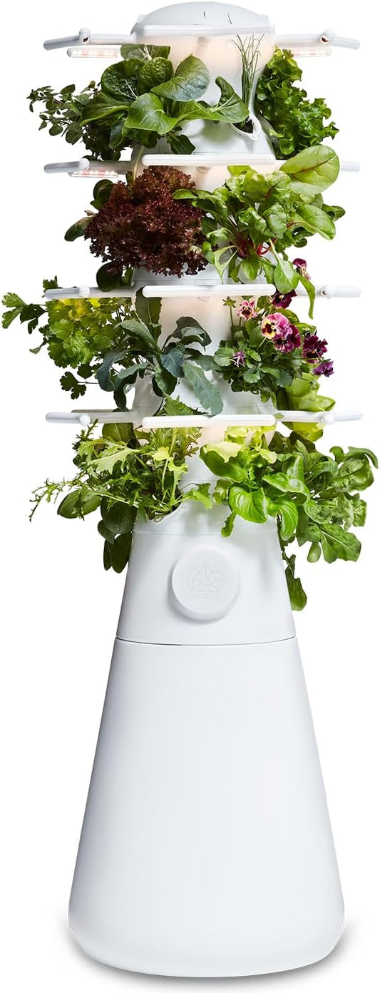New! Lettuce Grow Farmstand Nook | 20 Plant Hydroponic System | Self-Watering Indoor Vertical Garden Planter Tower w/Pump, BPA-Free Food Grade | 4ft 7in | Made in USA…