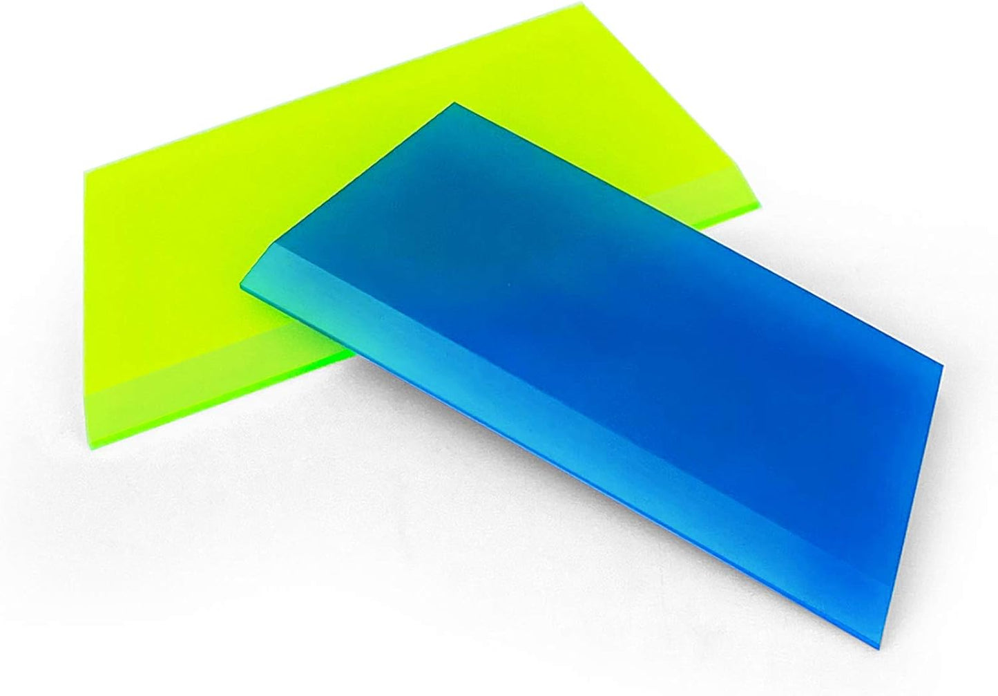 CARTINTS 2pack Mini Squeegee Rubber Squeegee, 5.1x 2 inch, for Cleaning Glass, Shower Door and Car Windows and Screen Printing, Blue/Green
