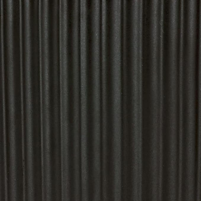 Amazon Basics Assorted Sizes Fluted Ceramic Round Planters, Set of 3, 6 inch, 8 inch, 10 inch, Black