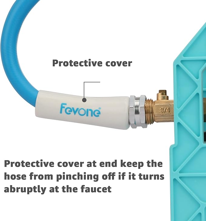Fevone 25 ft Garden Hose, Heavy Duty Water Hose, Hybrid Polymer, Kink Resistance, Flexible, Durable, Leak Free, Aluminum Fittings, 3/4" GHT, 5/8" ID, 600 Psi, Drinking Water Safe