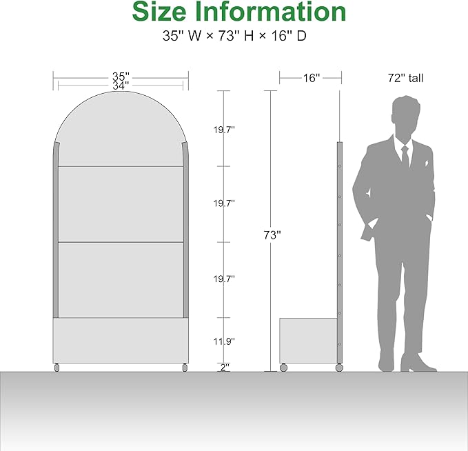 Casaphoria Metal Raised Garden Bed with Trellis and Wheels, 72"x35"x16" Arched Planter Box for Climbing Plants, Vegetables & Vines, Features Drainage Holes and Privacy Screen (Black-Square)