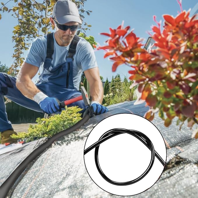 1/4 inch Garden Watering Tube, 4mm Water Tube Irrigation System Hose Blank Distribution Line Plant Drip Automatic Pipe DIY Agriculture Hydroponics Misting Tubing Patio Lawn Yard Greenhouse Outdoor