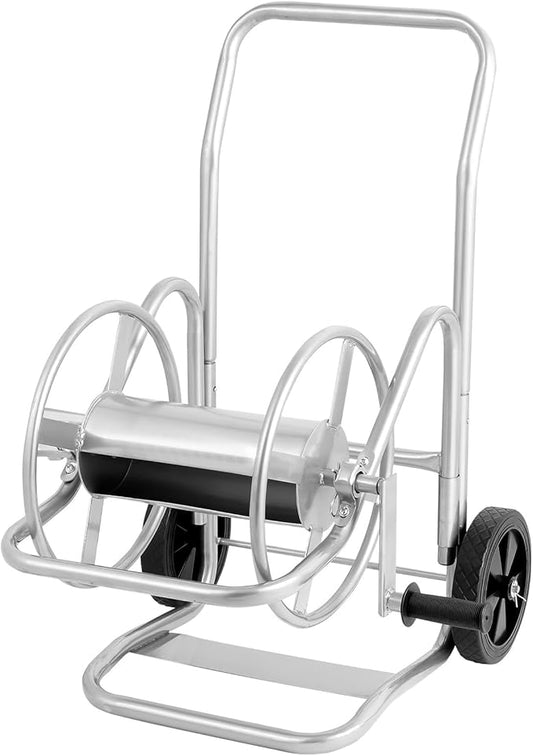 VEVOR Hose Reel Cart, Hold Up to 200 ft of 5/8 in Hose (Hose Not Included), Garden Water Hose Carts Mobile Tools with Wheels, Heavy Duty Powder-Coated Steel Outdoor Planting for Garden, Yard, Lawn