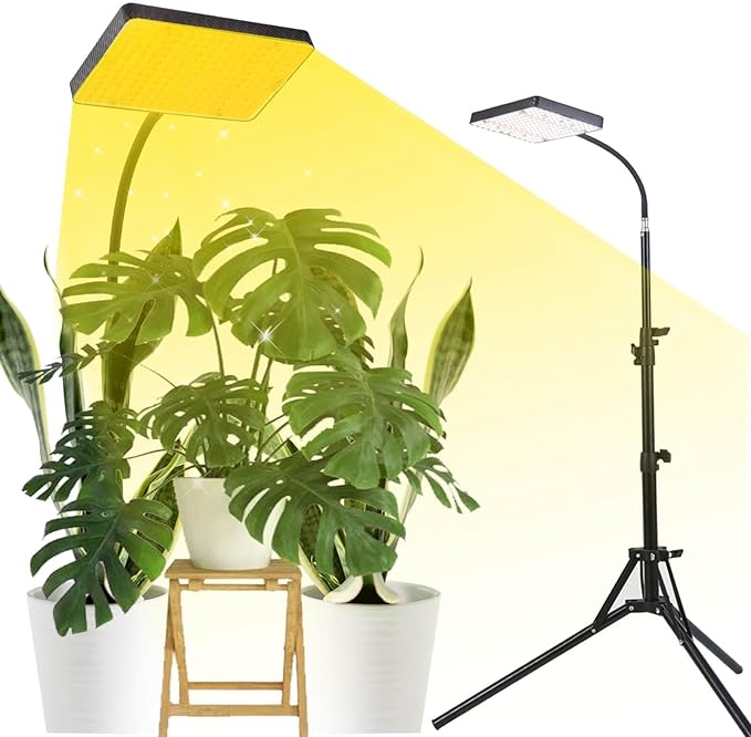FECiDA Grow Lights for Indoor Plants with Stand, UV-IR Full Spectrum LED Standing Plant Grow Light, 2000 Lumen Houseplant Growing Floor Lamp with On/Off Switch, Daisy Chain Function
