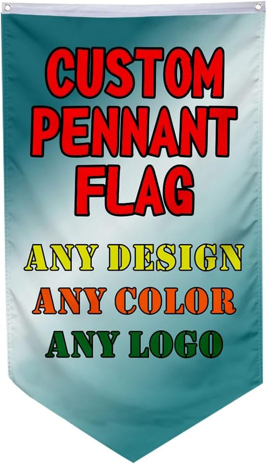 Customizable Games Funny Family Personalized Swallowtail flag Garden house banner Decor Double Stitched Polyester with Brass Grommets (Pennant, 20x30in)