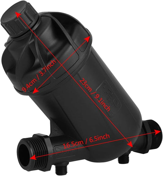 ciciglow Screen Irrigation Filter, 120 Mesh 130 Micron Level Disc Filter Garden Irrigation with Hose Threads for Garden Lawn Watering
