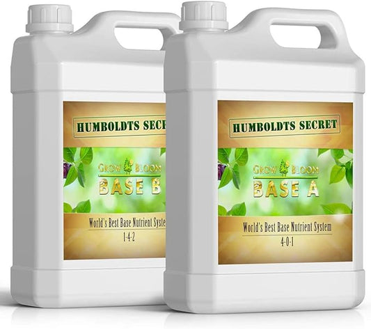 Humboldts Secret Set of A & B Liquid Hydroponics Fertilizer - World's Best Nutrient System – Hydroponic Nutrients for Outdoor, Indoor Plants – Supports Vegetative and Flowering Stages of Plants