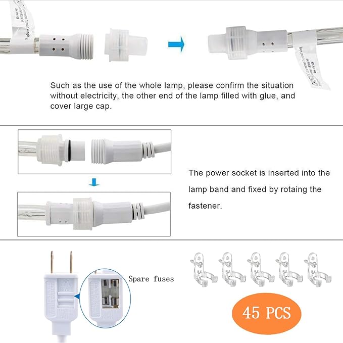 150ft LED Rope Lights Outdoor, 1080 LED Connectable and Flexible Tube Lights with 8 Modes, Waterproof LED Rope Lighting for Garden Patio Pool Bedroom PartyIndoor Outdoor Christmas Decor (Red & Green)